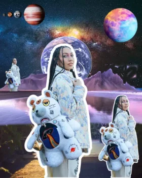 UFO SPACED OUT MONEYBEAR TEDDYBEAR Sırt Çantası
