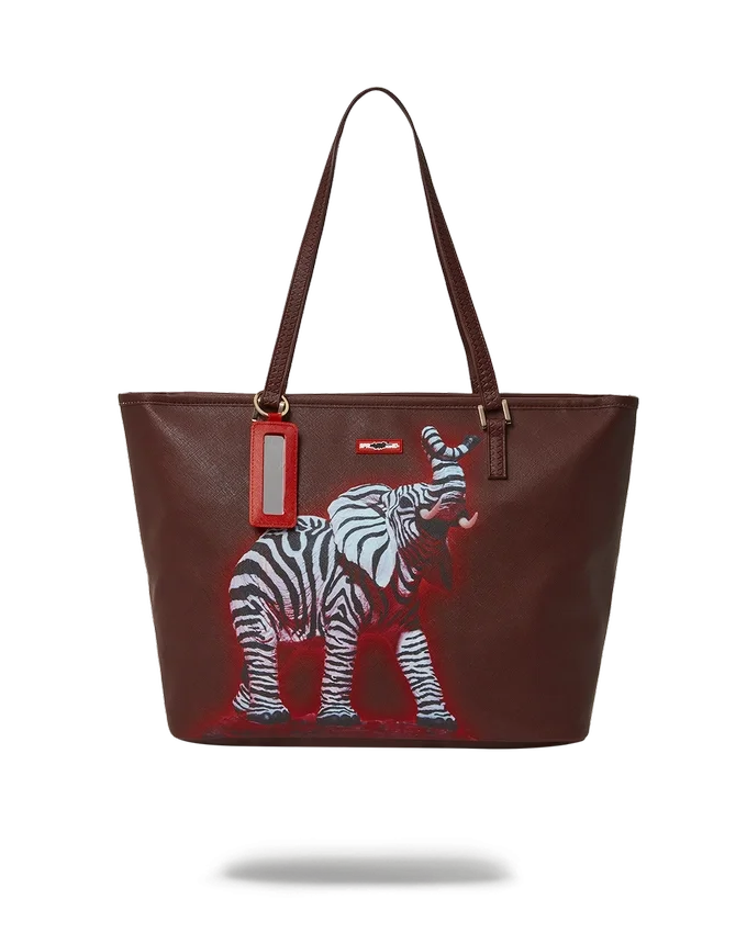 ZEBRA ELEPHANT RON ENGLISH İŞBİRLİĞİ Tote Çantalar