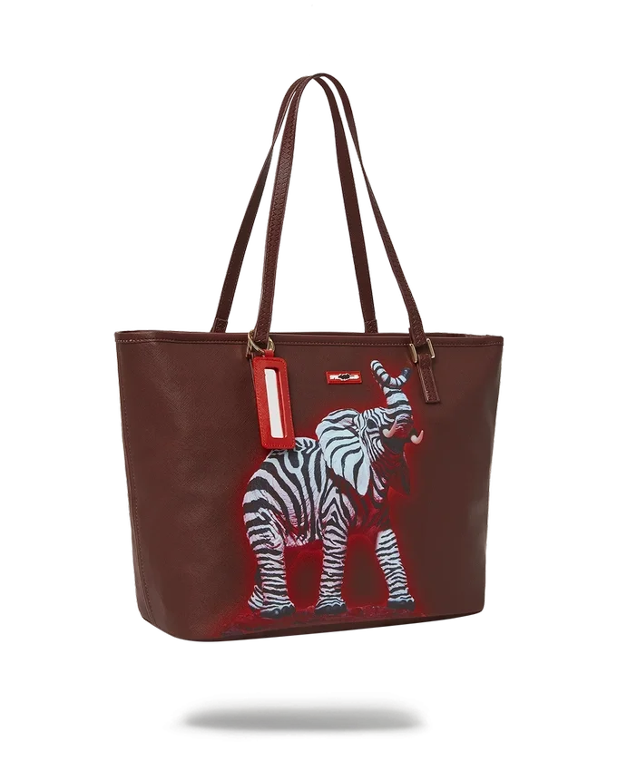 ZEBRA ELEPHANT RON ENGLISH İŞBİRLİĞİ Tote Çantalar