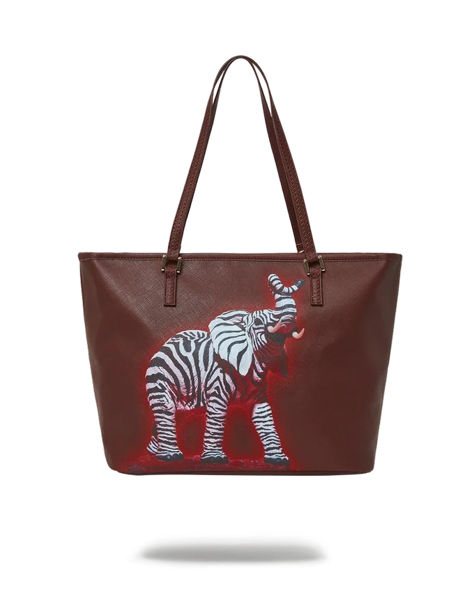 ZEBRA ELEPHANT RON ENGLISH İŞBİRLİĞİ Tote Çantalar